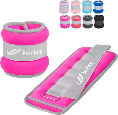 Ankle Weights A Pair of 1/2/3/4/6/8/10/12/20 LBS Wrist Leg Arm Weights for Women Men with Adjustable Straps, Strength weighted for Physical Therapy Running Walking Home Fitness Gym Workout Weight Loss