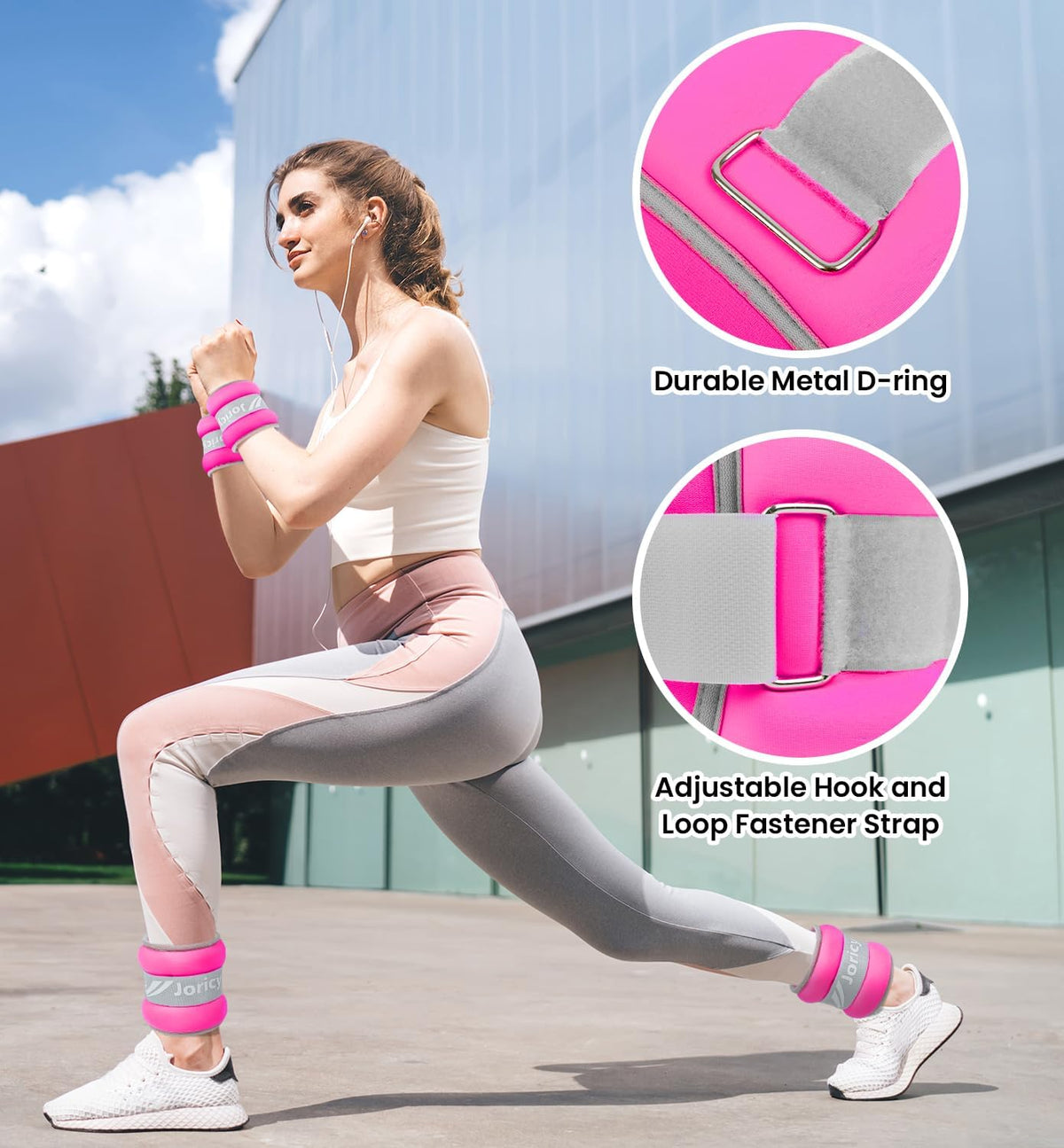 Ankle Weights A Pair of 1/2/3/4/6/8/10/12/20 LBS Wrist Leg Arm Weights for Women Men with Adjustable Straps, Strength weighted for Physical Therapy Running Walking Home Fitness Gym Workout Weight Loss
