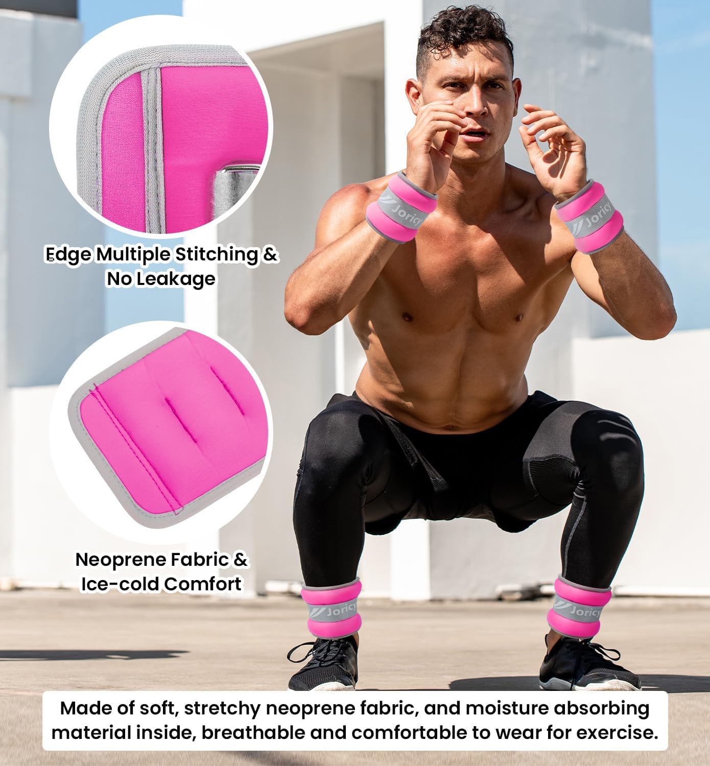 Ankle Weights A Pair of 1/2/3/4/6/8/10/12/20 LBS Wrist Leg Arm Weights for Women Men with Adjustable Straps, Strength weighted for Physical Therapy Running Walking Home Fitness Gym Workout Weight Loss