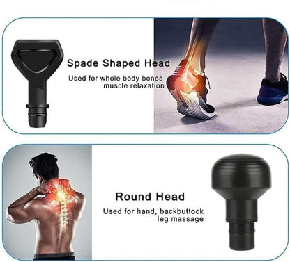 6Pcs Massage Heads with Storage Bag, Replaceable Massager Gun Attachment, Massage Gun Deep Tissue Plug&Play Applicators