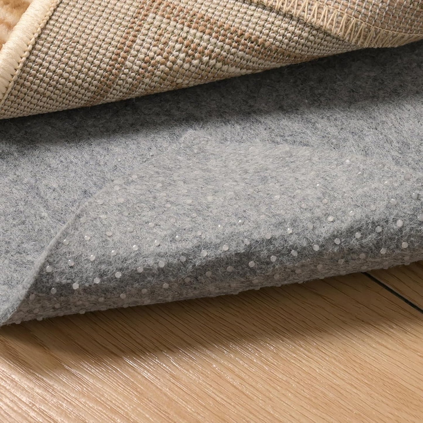 Non Slip Rug Pad 3x5 Feet Carpet Padding, Under Rug Padding Cushioned for Hardwood Floors, Thick Felt Cushion Carpet Pads for Area Rugs Non Skid Backing Runner Rug Mat
