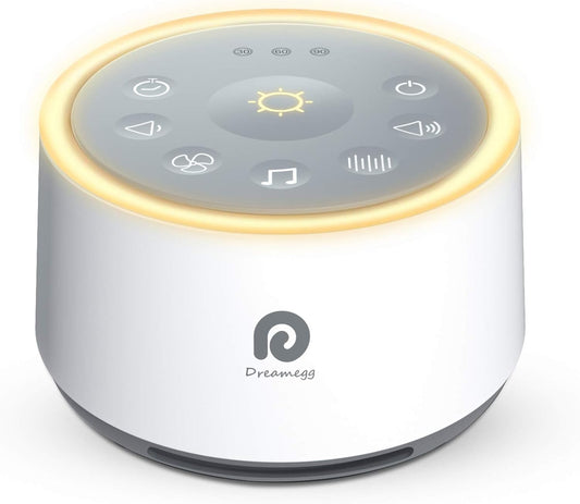 D1 Sound Machine Baby - White Noise Machine for Baby with Night Light, 24 High Fidelity Sounds, Timer & Memory Feature, Noise Machine with Nursery Lamps for Adults, Home, Office (White)