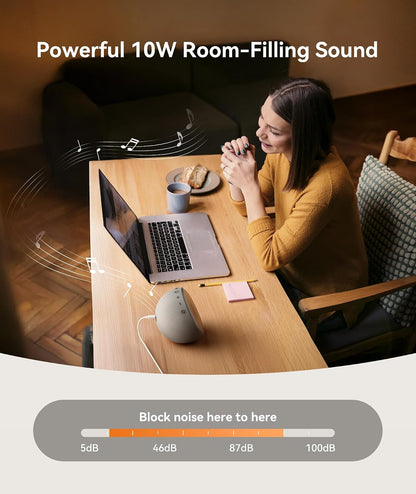 D1 Sound Machine Baby - White Noise Machine for Baby with Night Light, 24 High Fidelity Sounds, Timer & Memory Feature, Noise Machine with Nursery Lamps for Adults, Home, Office (White)