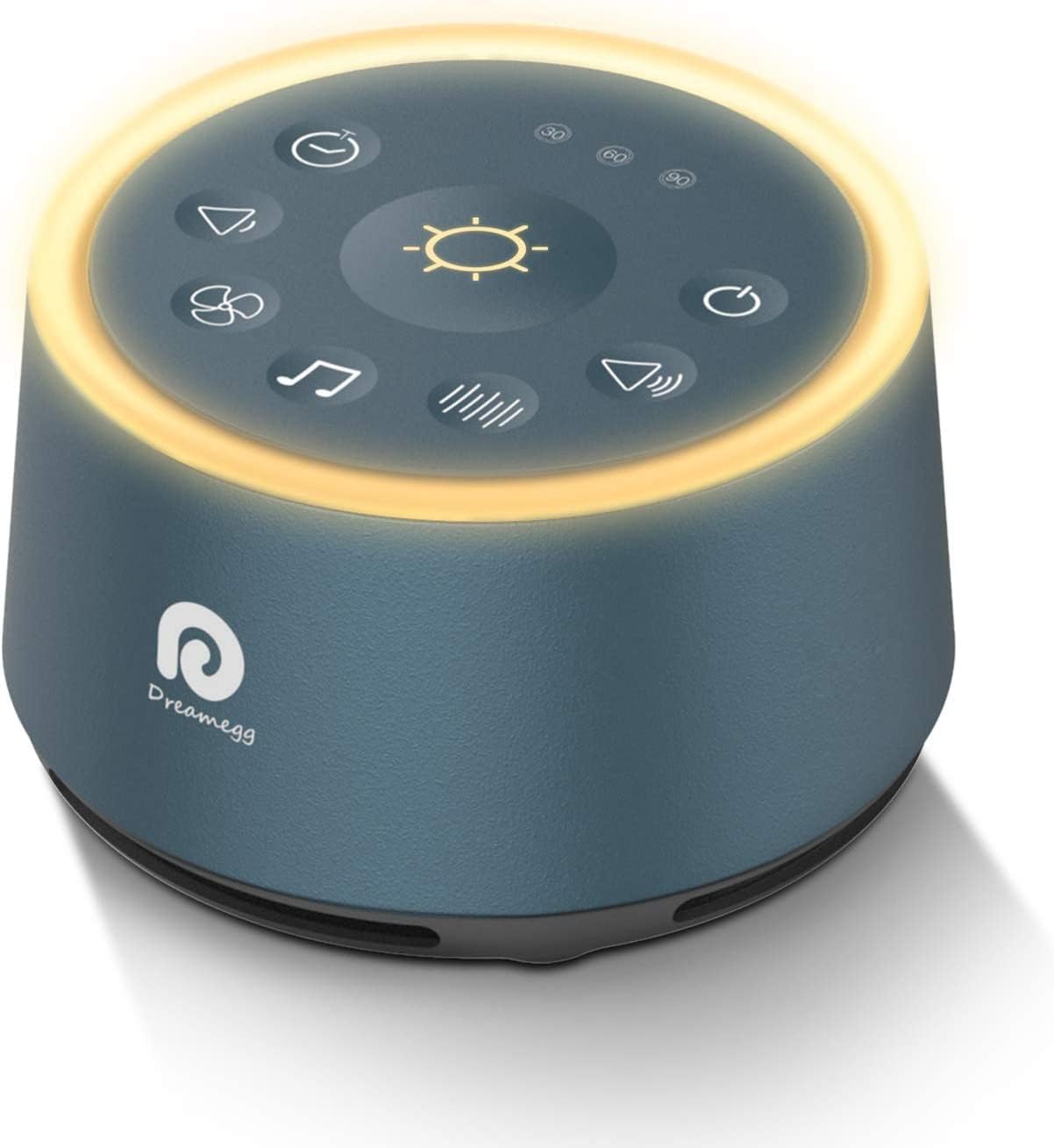 D1 Sound Machine Baby - White Noise Machine for Baby with Night Light, 24 High Fidelity Sounds, Timer & Memory Feature, Noise Machine with Nursery Lamps for Adults, Home, Office (White)
