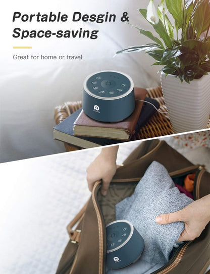 D1 Sound Machine Baby - White Noise Machine for Baby with Night Light, 24 High Fidelity Sounds, Timer & Memory Feature, Noise Machine with Nursery Lamps for Adults, Home, Office (White)