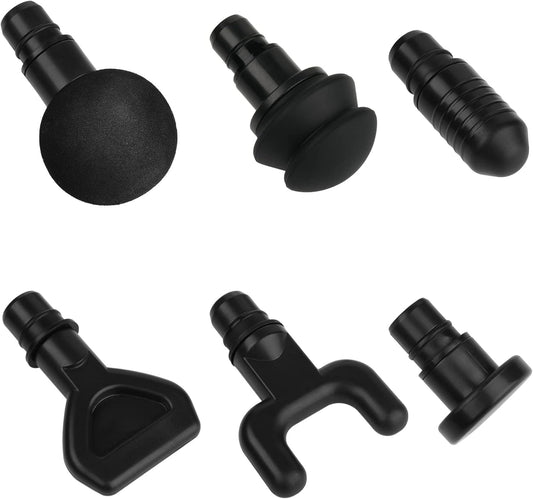 6 Pcs Massage Gun Heads Replaceable Attachment Adapter Deep Tissue Massager Gun Accessories, Assorted Functions for Runner Athletes Muscle Relaxation, Massage Head Connector Dia.18.6-18.8 mm