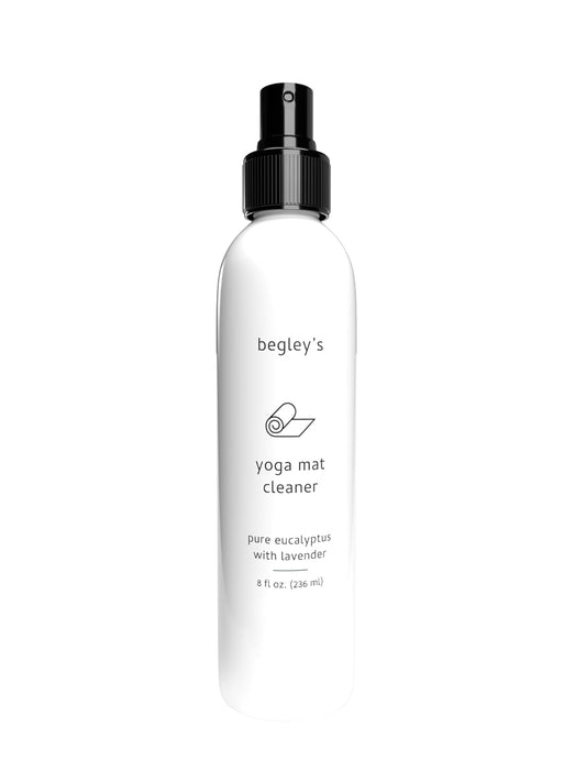 Yoga Mat Cleaner and Deodorizer Spray 8oz, with Fragrant Essential Oils, Pure Eucalyptus & Lavender