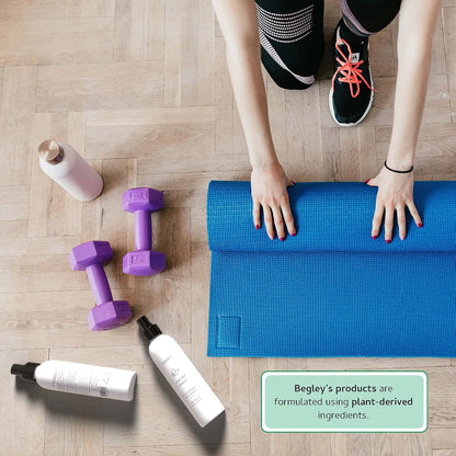Yoga Mat Cleaner and Deodorizer Spray 8oz, with Fragrant Essential Oils, Pure Eucalyptus & Lavender