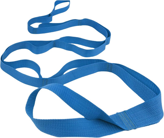 Stretching Strap Yoga Strap Physical Therapy for Home Workout, Exercise, Pilates and Gymnastics, 10 Loops Non-Elastic Stretch Bands with Aesthetic Packaging for Women & Men
