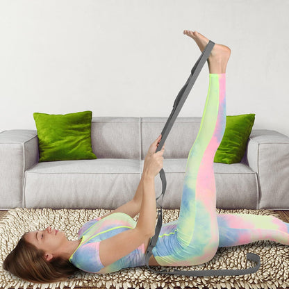 Stretching Strap Yoga Strap Physical Therapy for Home Workout, Exercise, Pilates and Gymnastics, 10 Loops Non-Elastic Stretch Bands with Aesthetic Packaging for Women & Men