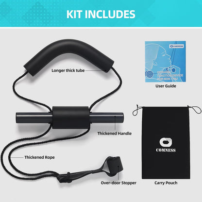 Cervical Neck Traction Device for Home Use, Adjustable Neck Stretcher Strap Over Door for Pain Relief and Spinal Decompression, Restore Natural Curve of The Neck