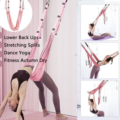 Yoga Stretching Strap,Stretching Equipment with Door Anchor,Back Stretcher for Back Pain, Flexibility Tensile Trainer for Dance Aerial Yoga Ballet Leg Stretching Exercise
