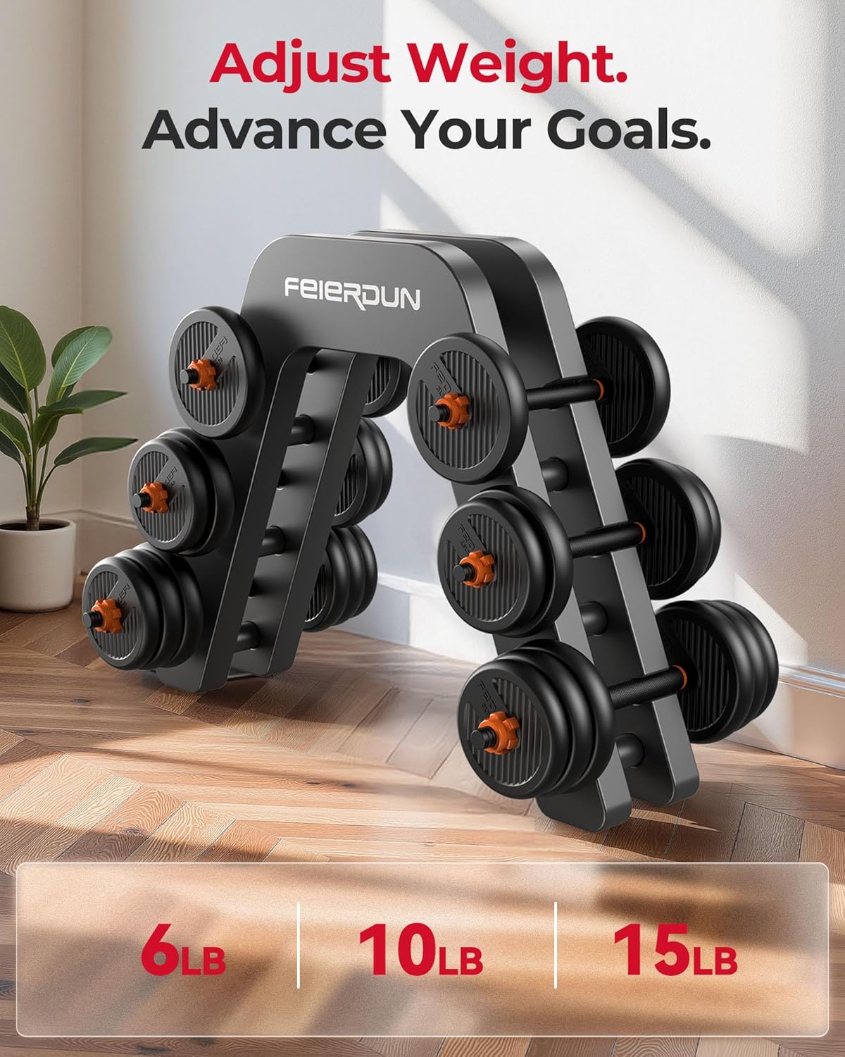 DS2 Adjustable Dumbbells, 20/30/40/45/70/90lbs Free Weight Set with Connector, 5 in1 Dumbbells Set Used as Barbell, Kettlebells, Push up Stand, Weight Plate, Fitness Exercises for Home Gym Suitable Men/Women