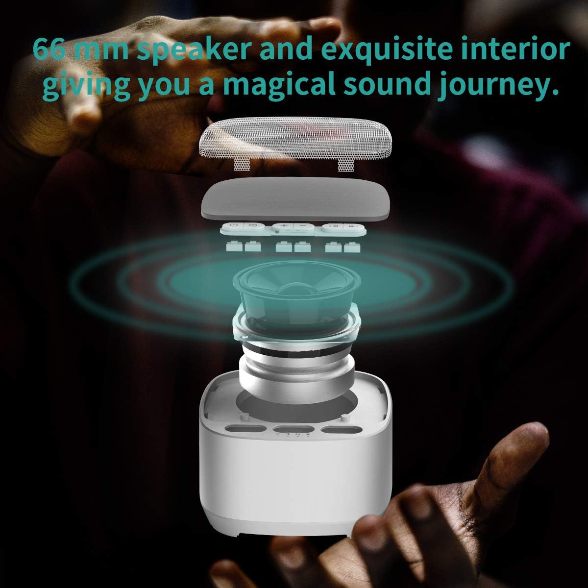 Sleep Sound White Noise Machine with 40 Natural Soothing Sounds and Memory Function 32 Levels of Volume Powered by AC or USB and Sleep Timer Sound Therapy for Baby Kids Adults (B-White)