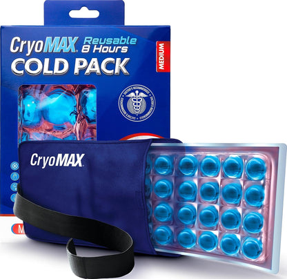 Cold Pack, 8 Hour Reusable Cold Therapy Ice Pack for Elbows, Knees, Neck + More, Medium, 6" x 12" (1 Count)