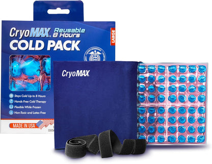 Cold Pack, 8 Hour Reusable Cold Therapy Ice Pack for Elbows, Knees, Neck + More, Medium, 6" x 12" (1 Count)