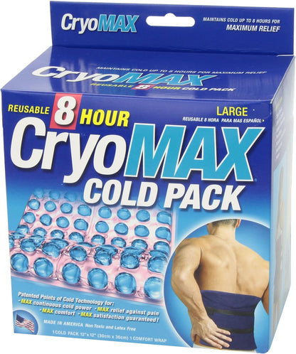 Cold Pack, 8 Hour Reusable Cold Therapy Ice Pack for Elbows, Knees, Neck + More, Medium, 6" x 12" (1 Count)