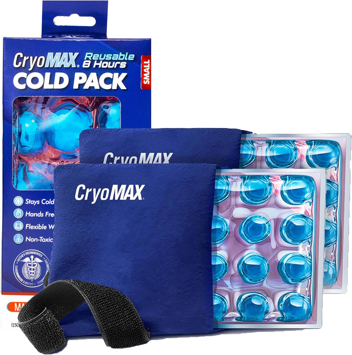 Cold Pack, 8 Hour Reusable Cold Therapy Ice Pack for Elbows, Knees, Neck + More, Medium, 6" x 12" (1 Count)
