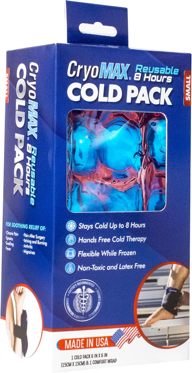 Cold Pack, 8 Hour Reusable Cold Therapy Ice Pack for Elbows, Knees, Neck + More, Medium, 6" x 12" (1 Count)