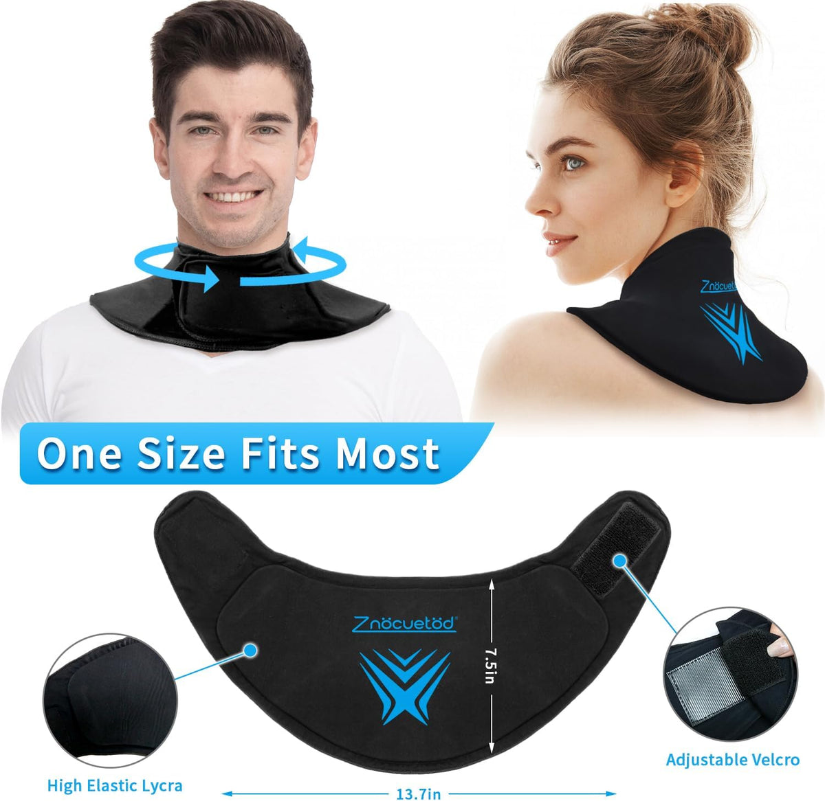 Neck Ice Pack Wrap Reusable Gel Ice Packs for Cervical Injuries Pain Relief