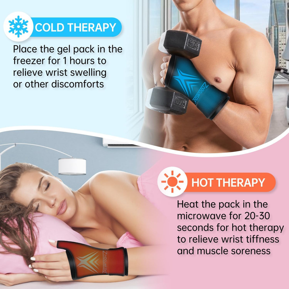 Neck Ice Pack Wrap Reusable Gel Ice Packs for Cervical Injuries Pain Relief