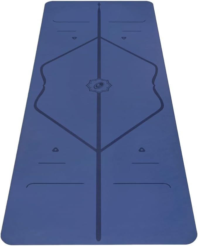 Original Yoga Mat – Free Yoga Bag Included - Patented Alignment System, Warrior-like Grip, Non-slip, Eco-friendly, sweat-resistant, long, wide, 4.2mm thick mat for comfort