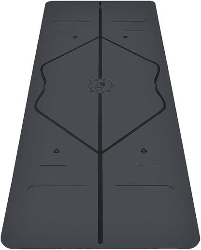Original Yoga Mat – Free Yoga Bag Included - Patented Alignment System, Warrior-like Grip, Non-slip, Eco-friendly, sweat-resistant, long, wide, 4.2mm thick mat for comfort