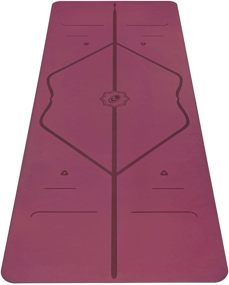 Original Yoga Mat – Free Yoga Bag Included - Patented Alignment System, Warrior-like Grip, Non-slip, Eco-friendly, sweat-resistant, long, wide, 4.2mm thick mat for comfort