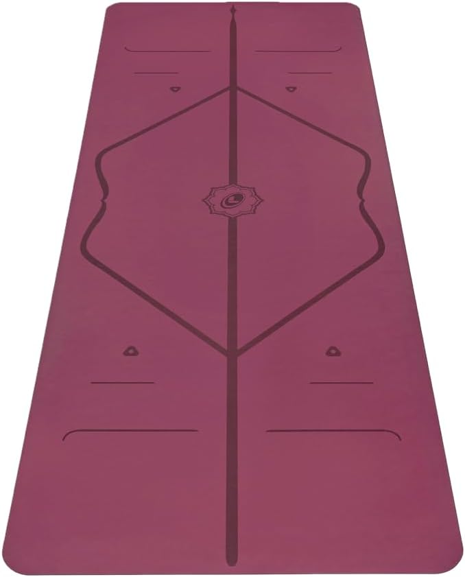 Original Yoga Mat – Free Yoga Bag Included - Patented Alignment System, Warrior-like Grip, Non-slip, Eco-friendly, sweat-resistant, long, wide, 4.2mm thick mat for comfort