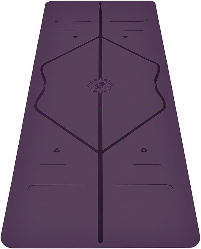 Original Yoga Mat – Free Yoga Bag Included - Patented Alignment System, Warrior-like Grip, Non-slip, Eco-friendly, sweat-resistant, long, wide, 4.2mm thick mat for comfort