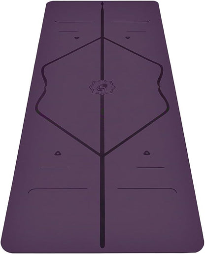 Original Yoga Mat – Free Yoga Bag Included - Patented Alignment System, Warrior-like Grip, Non-slip, Eco-friendly, sweat-resistant, long, wide, 4.2mm thick mat for comfort