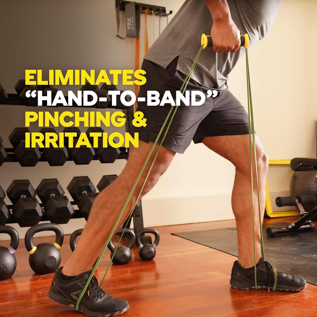 Bandit Kit, Home Workout Resistance Band Set with Strength-Training Resistance Bands and Universal-Fit Handles for Exercise Bands