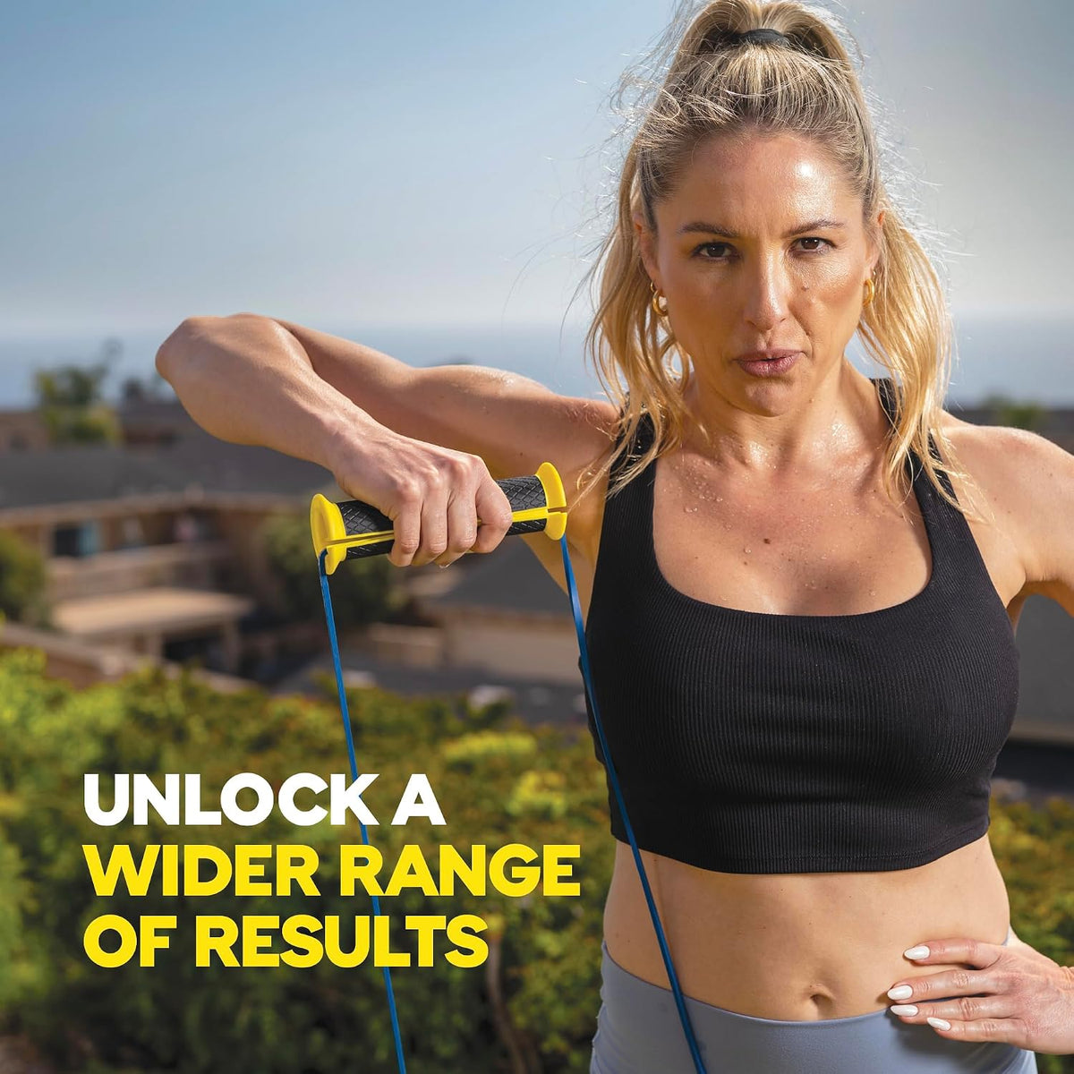 Bandit Kit, Home Workout Resistance Band Set with Strength-Training Resistance Bands and Universal-Fit Handles for Exercise Bands