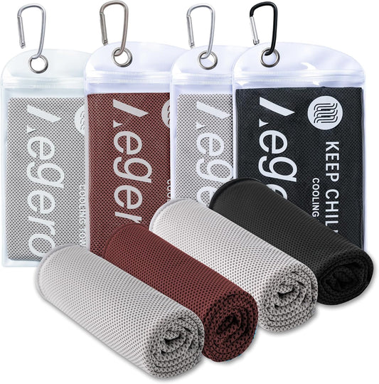 4Pack Cooling Towel 40"x12" Cooling Neck Wraps,Soft Breathable ChillyTowel