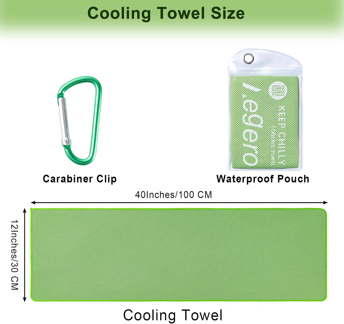 4Pack Cooling Towel 40"x12" Cooling Neck Wraps,Soft Breathable ChillyTowel