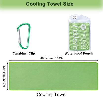 4Pack Cooling Towel 40"x12" Cooling Neck Wraps,Soft Breathable ChillyTowel