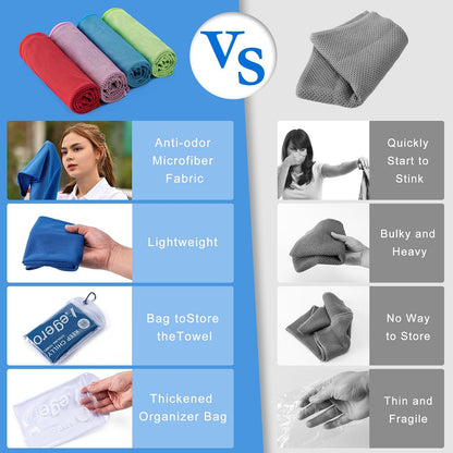 4Pack Cooling Towel 40"x12" Cooling Neck Wraps,Soft Breathable ChillyTowel
