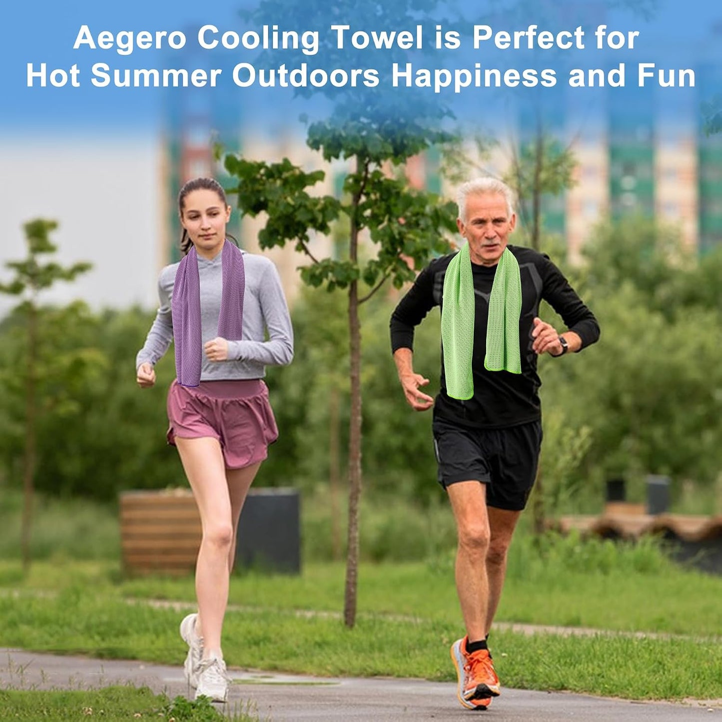4Pack Cooling Towel 40"x12" Cooling Neck Wraps,Soft Breathable ChillyTowel