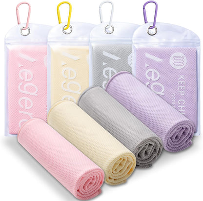 4Pack Cooling Towel 40"x12" Cooling Neck Wraps,Soft Breathable ChillyTowel