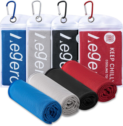 4Pack Cooling Towel 40"x12" Cooling Neck Wraps,Soft Breathable ChillyTowel