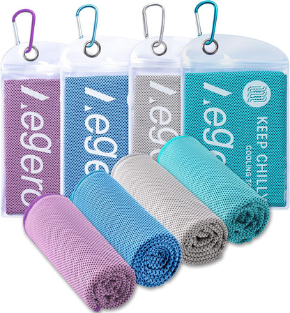 4Pack Cooling Towel 40"x12" Cooling Neck Wraps,Soft Breathable ChillyTowel