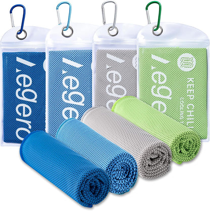 4Pack Cooling Towel 40"x12" Cooling Neck Wraps,Soft Breathable ChillyTowel