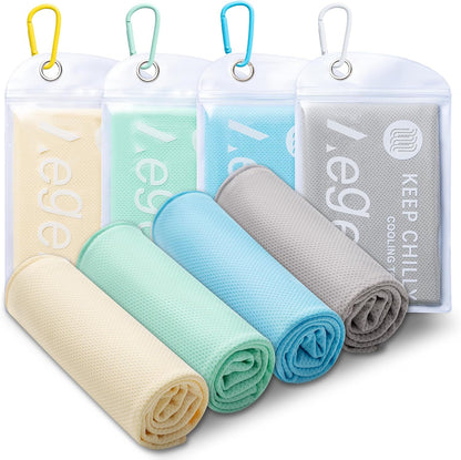 4Pack Cooling Towel 40"x12" Cooling Neck Wraps,Soft Breathable ChillyTowel