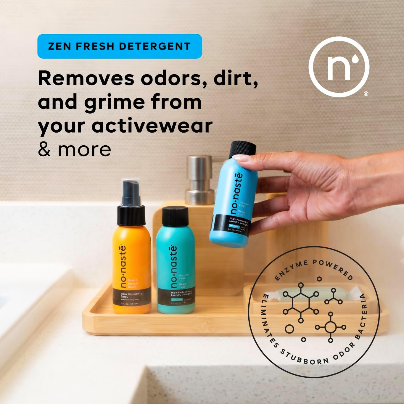 Odor Eliminating Spray for Shoes, Gym Bags, Sports Gear & Yoga (16 Oz, Pack of 1) | Long-Lasting Fabric Refresher with Enzymes | Shoe Deodorizer & Gym Bag Deodorizer, Fabric-Safe