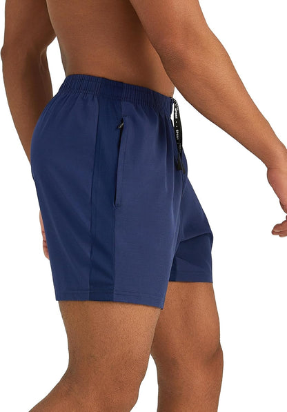 Mens 7'' Lightweight Athletic Shorts Quick Dry Gym Workout Running Shorts with Zipper Pockets