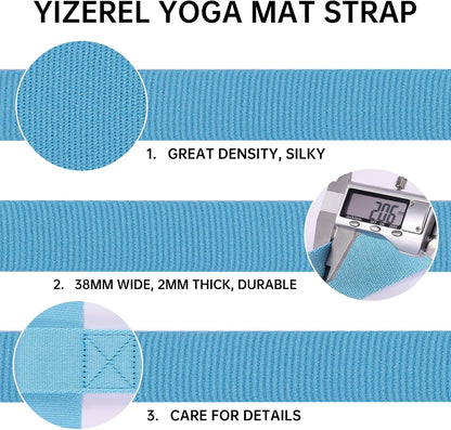 2 Packs Yoga Mat Strap for Carrying, Yoga Mat Carrier, Adjustable Yoga Mat Sling for Yoga Mat Exercise Mat