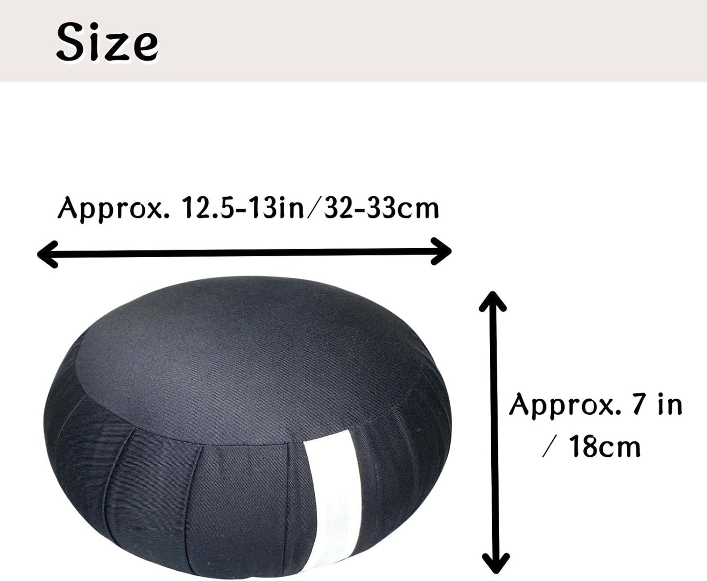 Zafu Meditation Cushion Japan Made | Authentic Zen Temple Style Zazen Seat – Firm Kapok Filling for Mindfulness, Yoga & Posture Support For Adults
