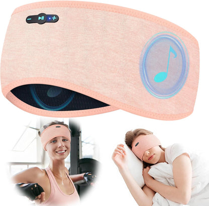 Sleep Headphones Bluetooth 6.0 Headband for Side Sleeper (Black)