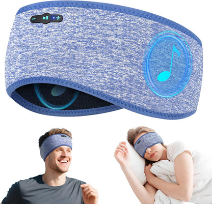 Sleep Headphones Bluetooth 6.0 Headband for Side Sleeper (Black)