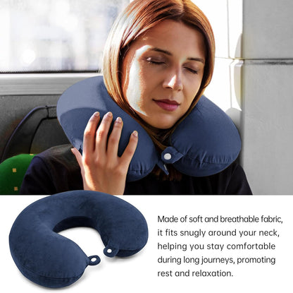 2 Packs Travel Neck Pillow Cover, Reusable U Shaped Washable Soft Smooth Airplane Pillow Cover